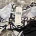 BEACH RIOT Daisy Bottoms, Bikini Ruffles Black, White Animal Print Size Medium