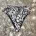 BEACH RIOT Daisy Bottoms, Bikini Ruffles Black, White Animal Print Size Medium