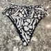BEACH RIOT Daisy Bottoms, Bikini Ruffles Black, White Animal Print Size Medium
