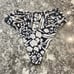 BEACH RIOT Daisy Bottoms, Bikini Ruffles Black, White Animal Print Size Medium