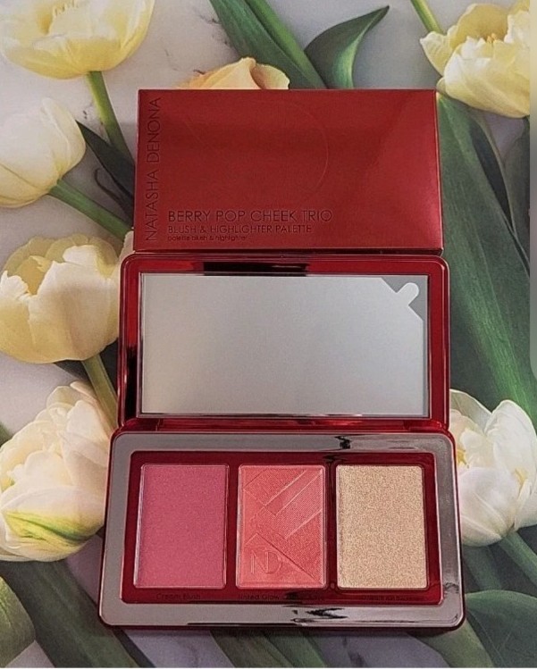 New! Natasha Denona Berry Pop Cheek Blush and Highlight Palette
