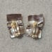 Vintage Sidney Carron French Modernist Silvertone Clip-On Earrings