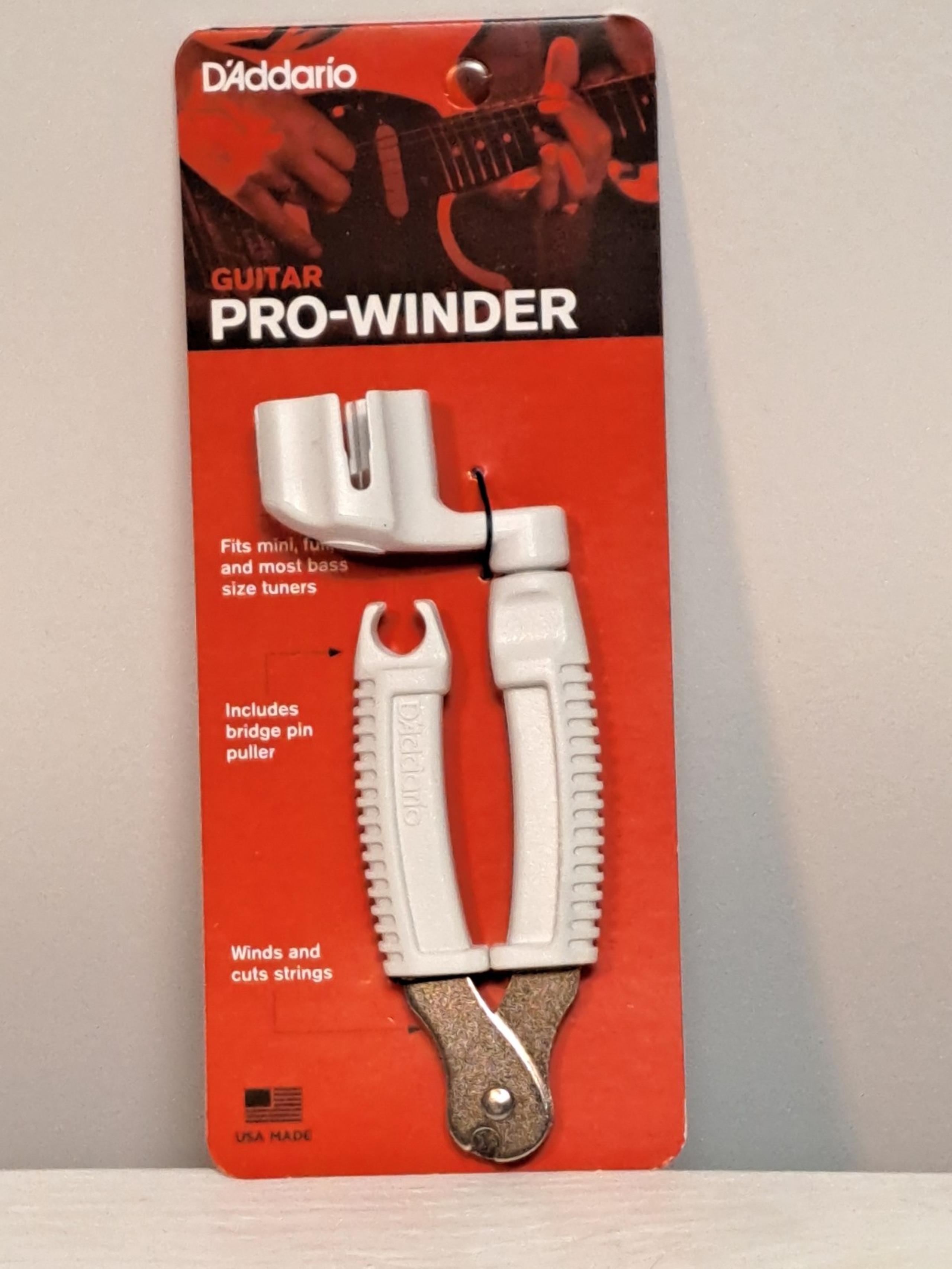 D'Addario Guitar/Bass ProWinder String Winder, Bridge Pin Puller& Cutter DP0002W