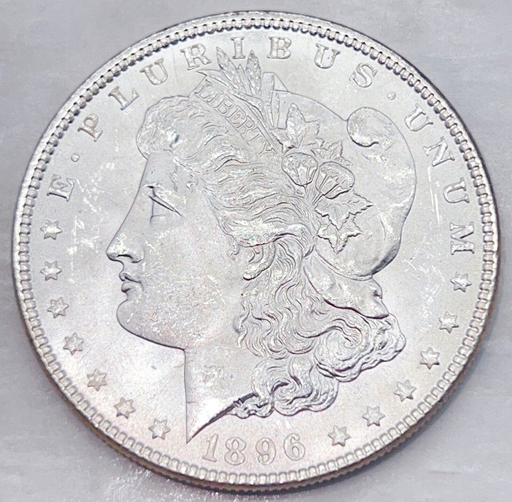 1896 P Morgan Silver Dollar CHOICE/GEM ORIGINAL BU DEEP FROSTY WHITE