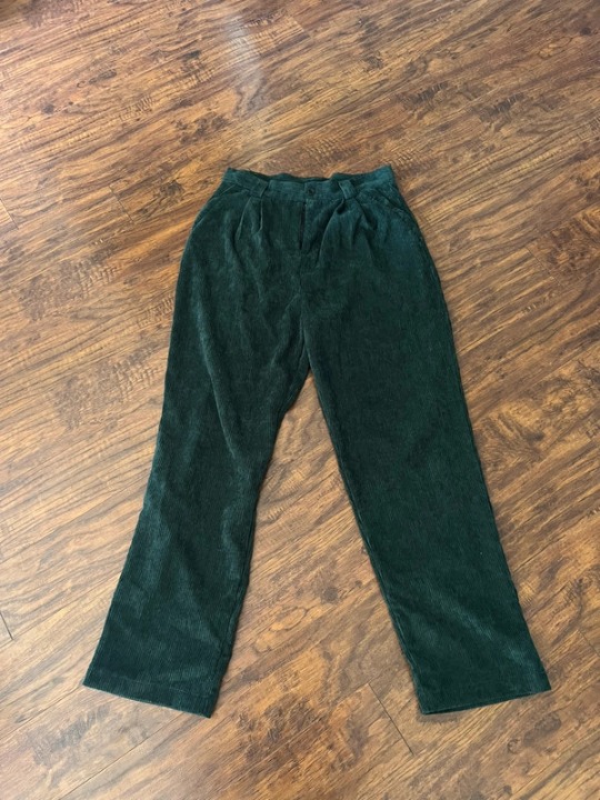 Dark green Romwe corduroy trousers