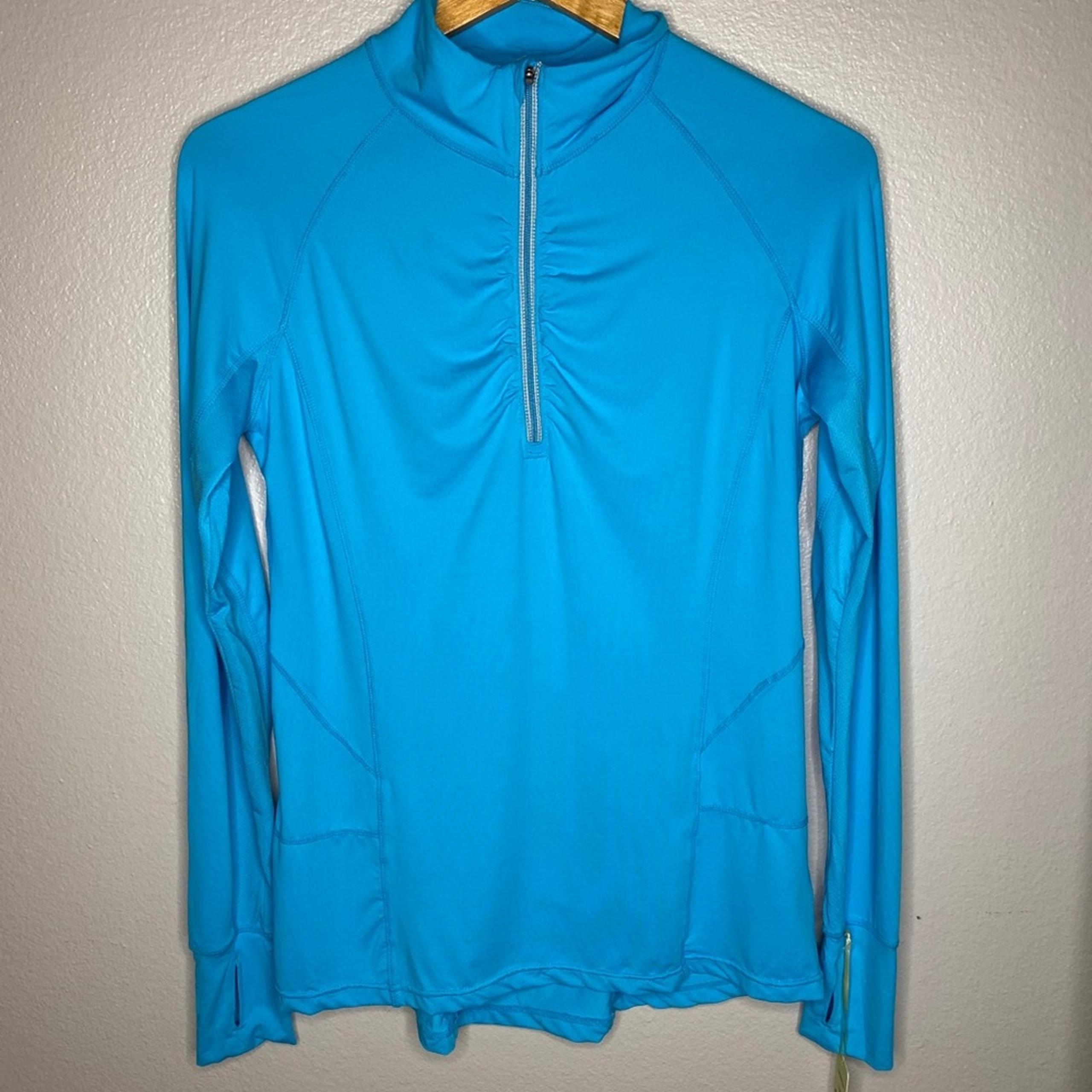 Tangerine Bright Blue Quarter Zip Medium