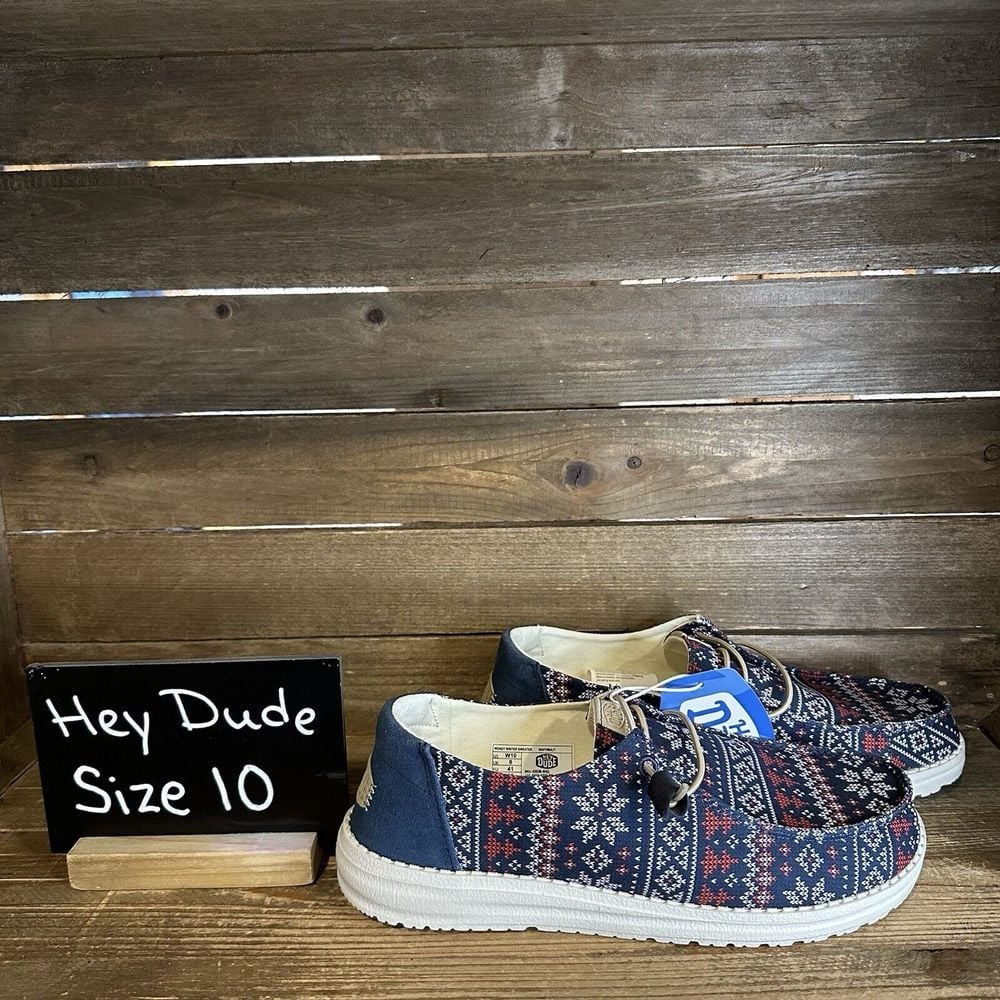 New 65 Womens Hey Dude Wendy Winter Sweater Casual Shoe Size 10