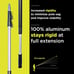 DocaPole Window Washing Kit with 5-12 ft Telescoping Extension Pole (20+ Foot Re