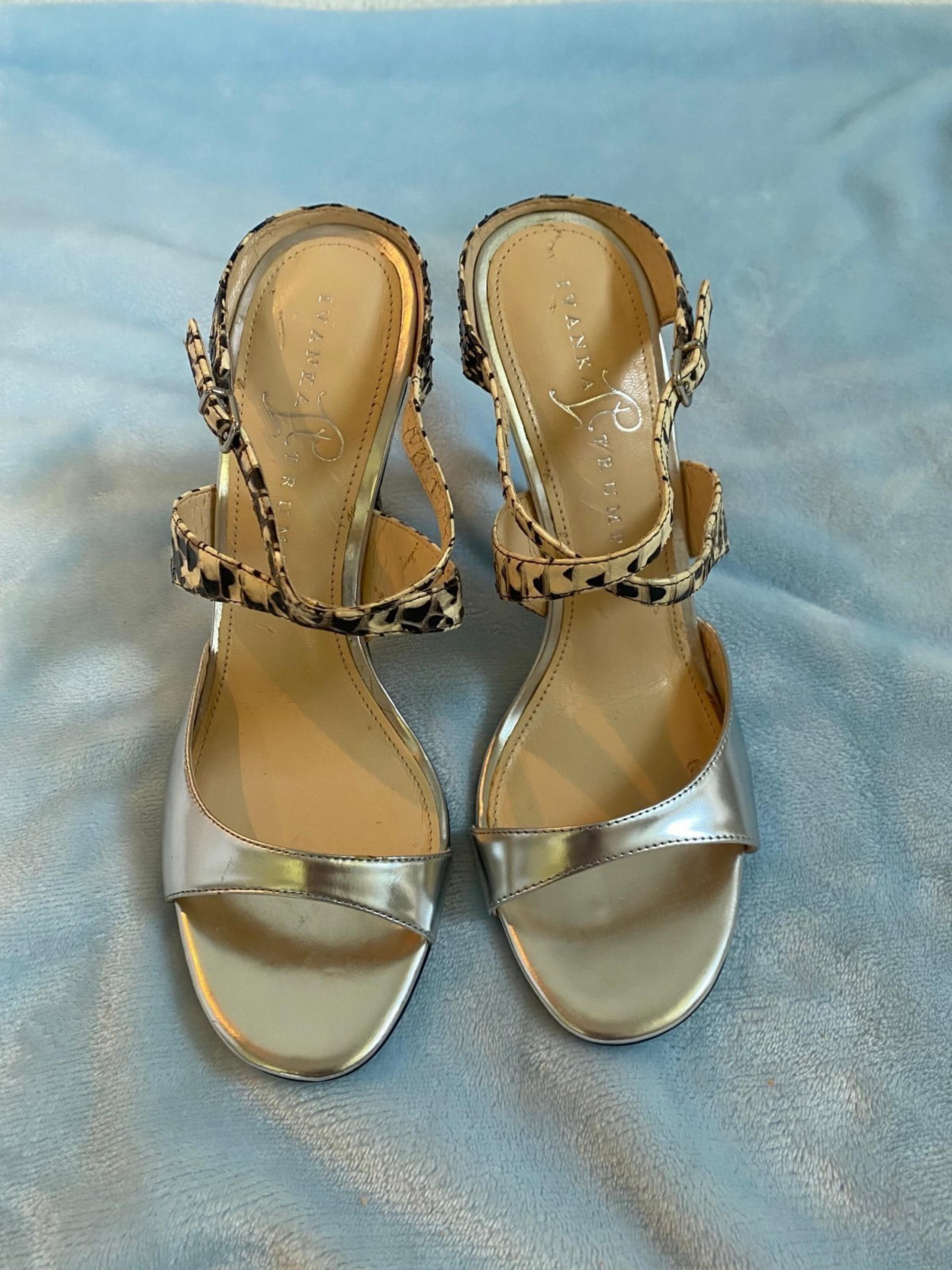 Ivanka Trump Open To Crisscross Heel Mule Snake size 8M
