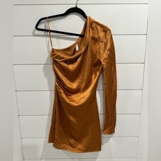 Bec & Bridge lani one shoulder mini dress in caramel