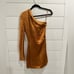 Bec & Bridge lani one shoulder mini dress in caramel