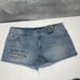 Don Ed Hardy Women’s 34” “Born Free” Painted Birds Design Denim Cut Off Shorts