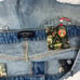 Don Ed Hardy Women’s 34” “Born Free” Painted Birds Design Denim Cut Off Shorts