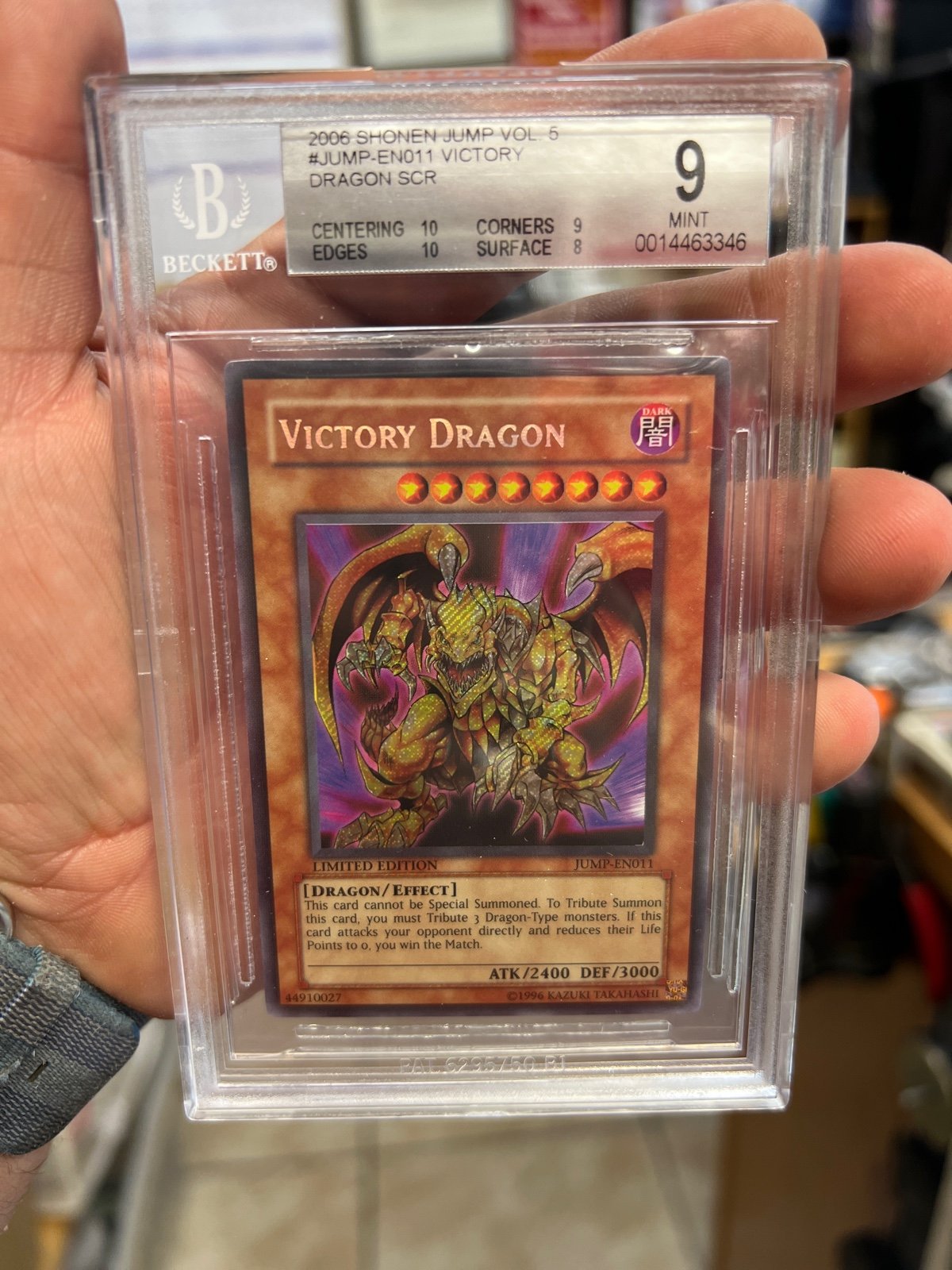 YuGiOh Victory Dragon Secret Rare Shonen Promo Limited Edition JUMP-EN011 BGS 9