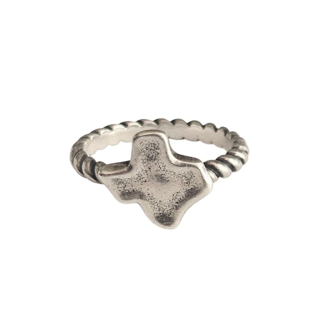 James Avery Texas Lone Star State Sterling Silver 925 Retired Ring Size 6