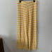 ZARA Yellow Striped Pull On Knit Pants Size Large 70s Crochet Wide Leg Flare NWT