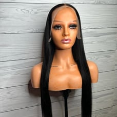Human hair lace front wig