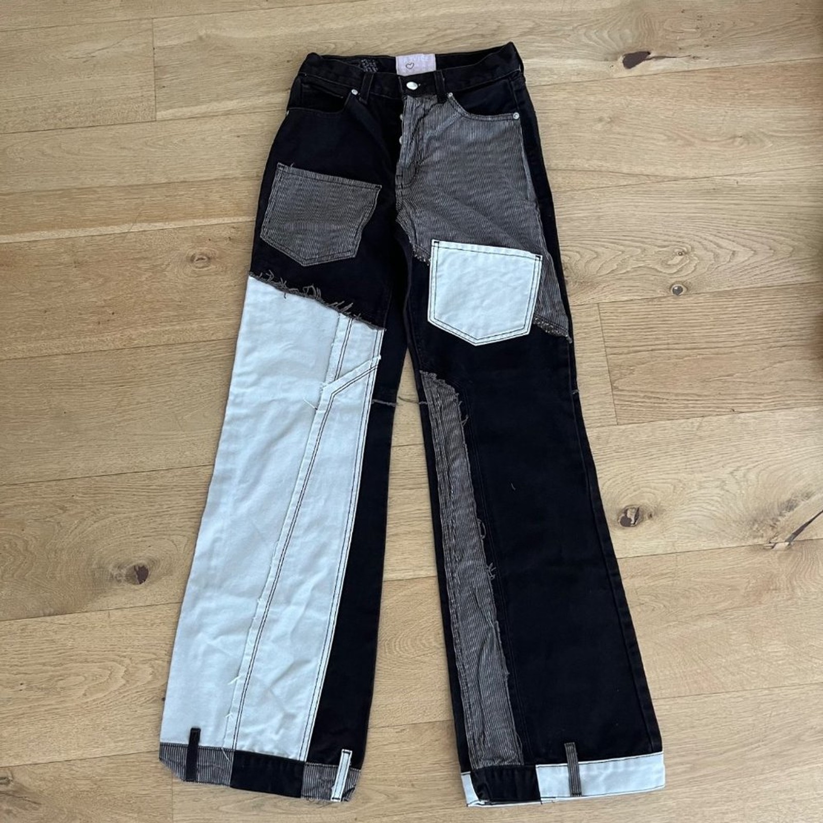 Revice Denim - Patchwork Jeans in Brown and White