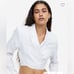 Cropped crossover jacket