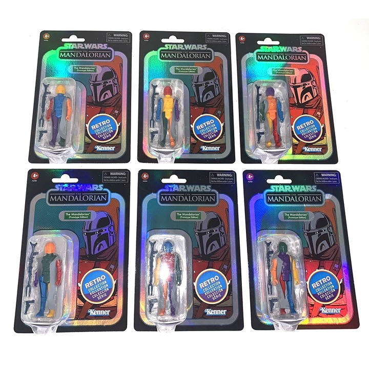Star Wars Retro Collection 2023 Prototype Mandalorian Complete Set 6 Colors