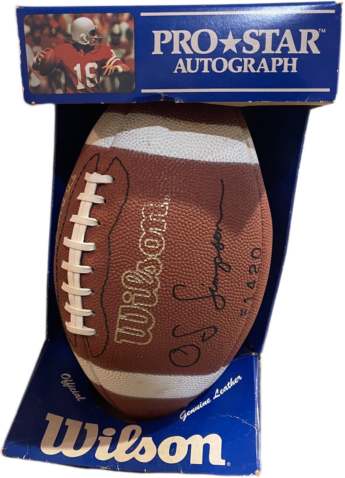 VINTAGE 1970'S OJ SIMPSON WILSON AUTOGRAPH SERIES FOOTBALL NEW IN BOX
