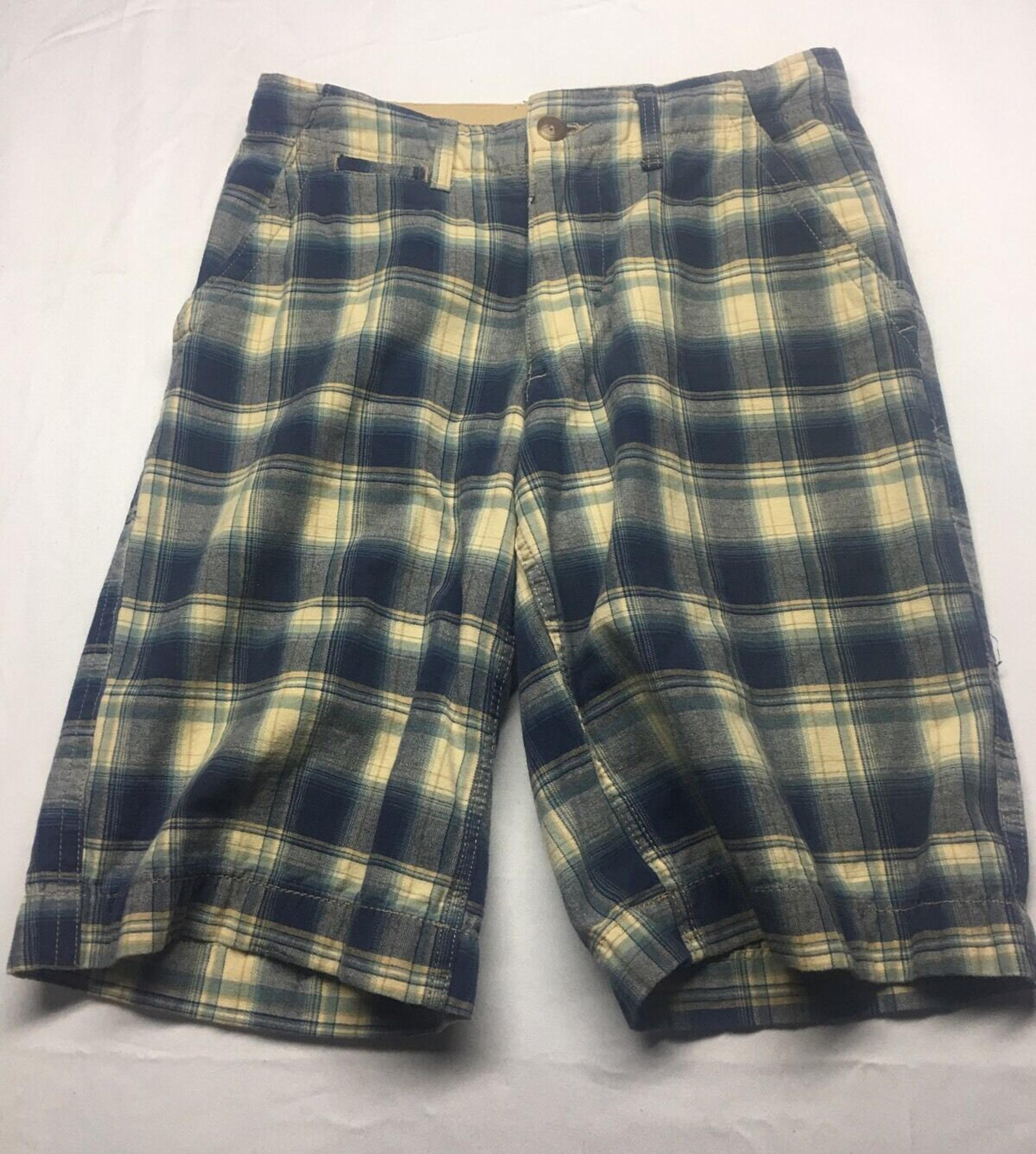 No Boundaries Shorts Noho Blue Plaid Men's Size 32