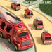 Toddler Fire Engine Toys, 5-In-1 Carrier Truck Transport Cars