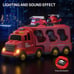Toddler Fire Engine Toys, 5-In-1 Carrier Truck Transport Cars