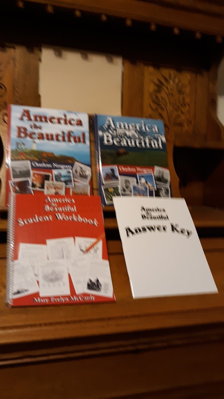 4 BOOKS--AMERICA THE BEAUTIFUL I & 2...STUDENT WORKBOOK...ANSWER KEY