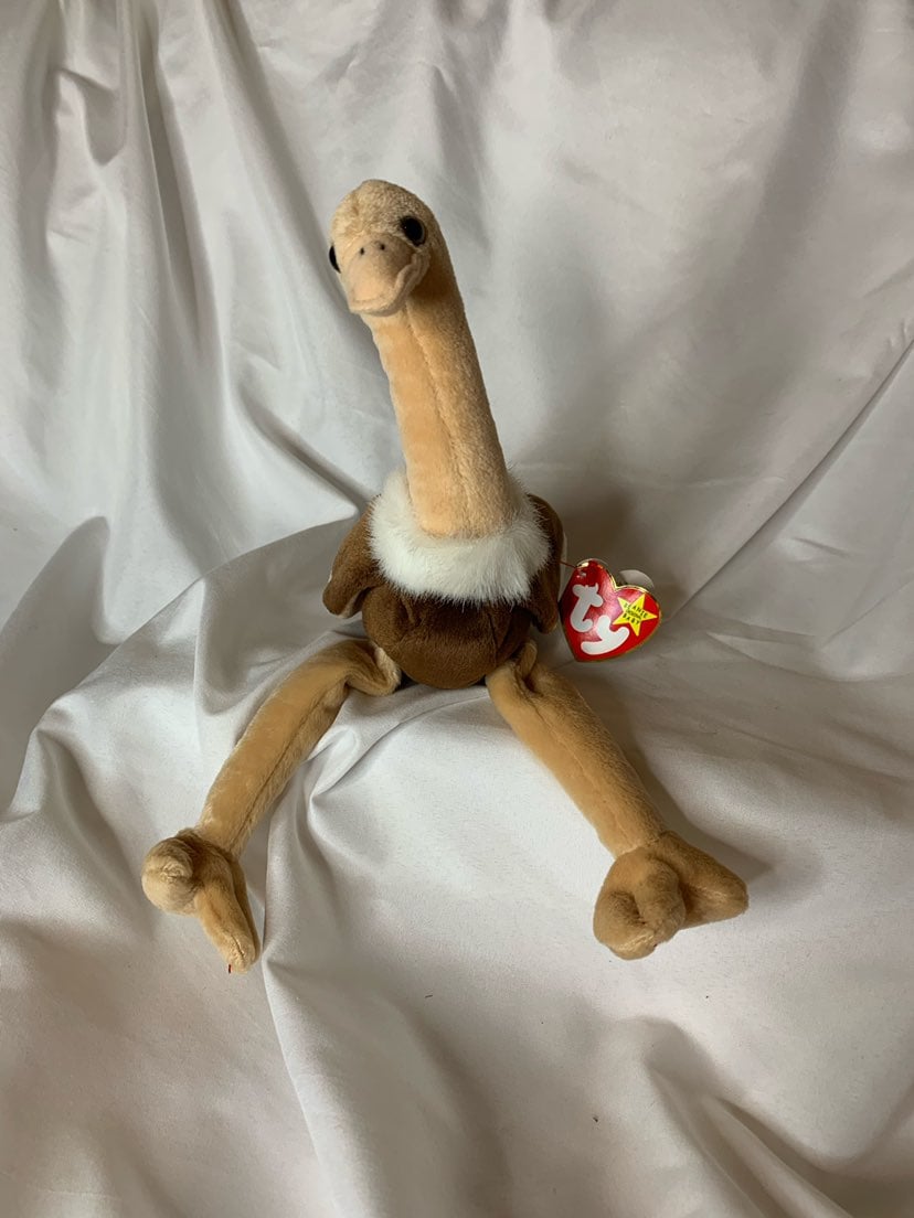 RARE Ty Beanie Babies "Stretch" The Ostrich W/ rare tag errors