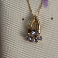 10k Yellow Gold Tanzanite Necklace