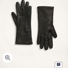 Brooks Brothers cashmere lined black leather ladies gloves