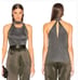 Fleur Du Mal FWRD Choker Top in Sparkle Grey Size Large