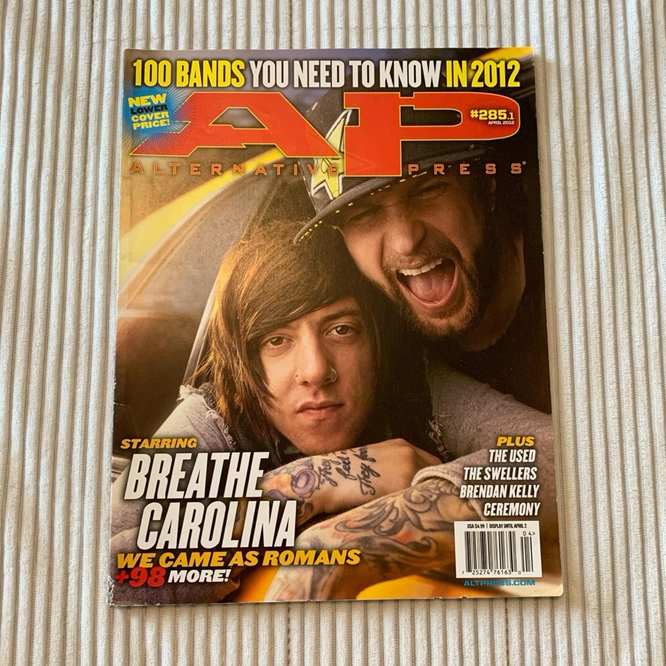 Breathe Carolina Band ☆ Cover AP Alternative Press Magazine 2012