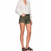 L'Agence Ryland High Rise Cutoff Denim Shorts Size 25 in Khaki Green NWT