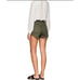 L'Agence Ryland High Rise Cutoff Denim Shorts Size 25 in Khaki Green NWT
