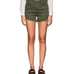 L'Agence Ryland High Rise Cutoff Denim Shorts Size 25 in Khaki Green NWT