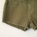 L'Agence Ryland High Rise Cutoff Denim Shorts Size 25 in Khaki Green NWT