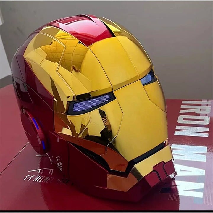GGAUTOKING 2024 Iron Man MK5 1:1Helmet Wearable Voice-control Mask Cosplay Gold