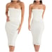 House of CB London NWT Sienna Strapless Satin Corset Dress Ivory Size S