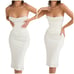 House of CB London NWT Sienna Strapless Satin Corset Dress Ivory Size S
