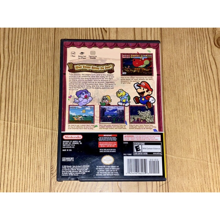 Paper Mario: The Thousand-Year Door (GameCube, 2004) Player's retailer Choice COMPLETE