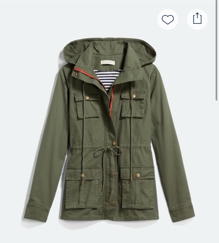 Market & Spruce Olive Anorak Jacket