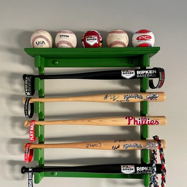 Home Decor Baseball Rack / Baseball Rack Baseball Rack Green