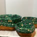Longaberger 3 pc set baskets 1990’s green floral lined
