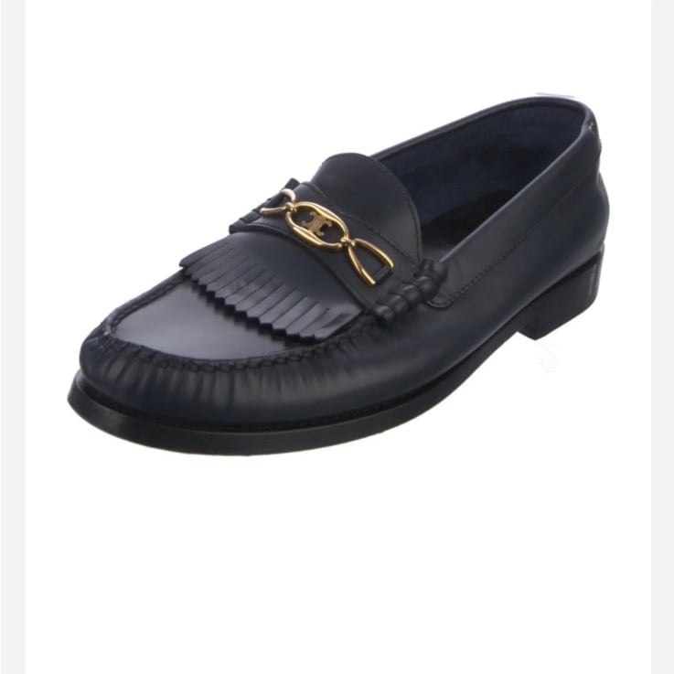 Celine Leather Luco Triomphe Kiltie Men's Loafers