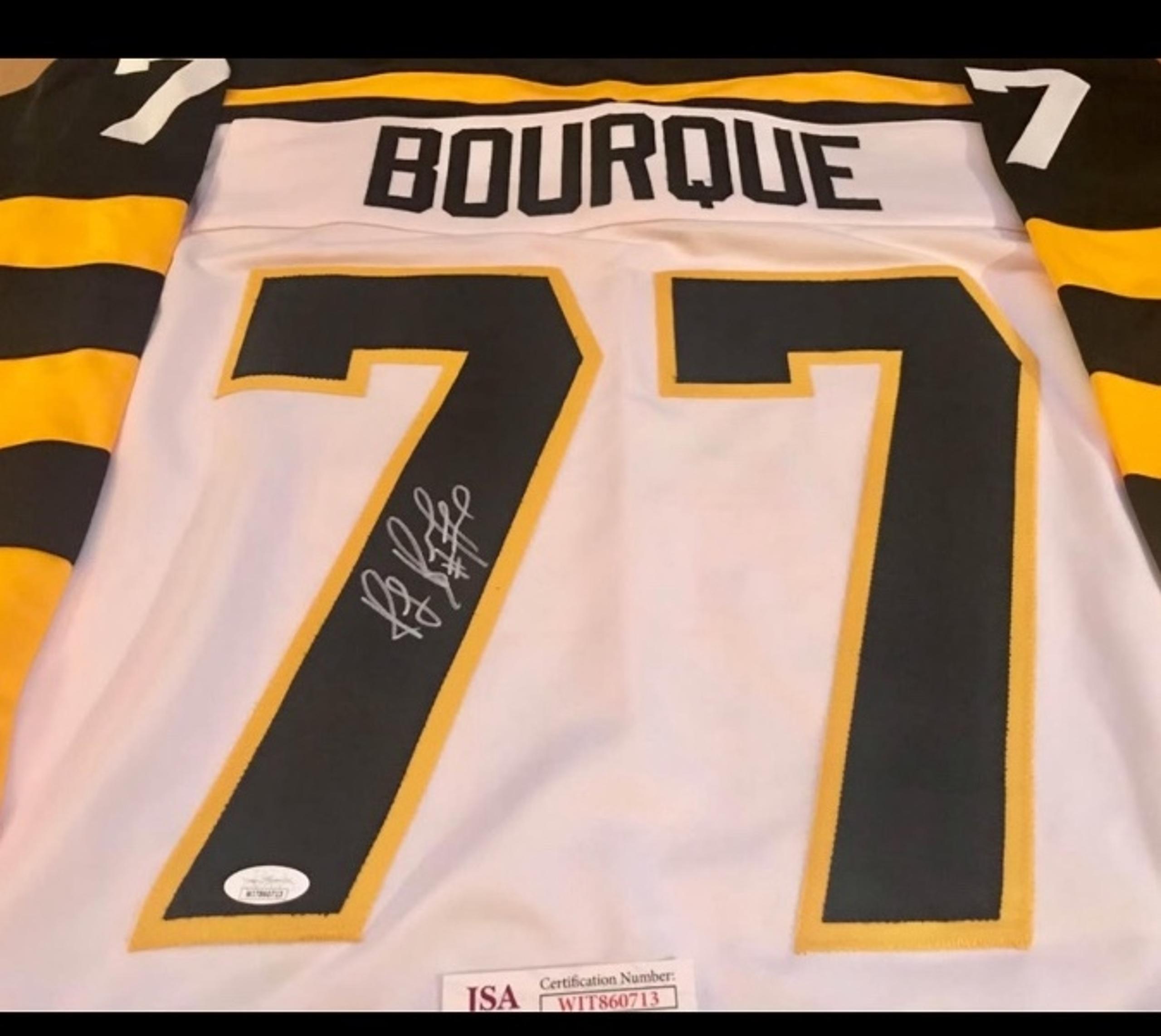 RAY BOURQUE Autographed JSA Authenticated Bruins Jerseys.