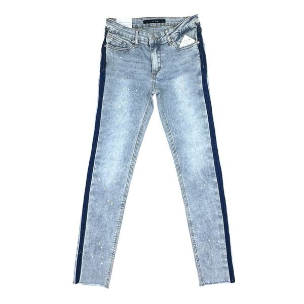 JOE’S Jeans The Splatter Mid-Rise Skinny Ankle - Girls Sz 14 - Bleach Splash