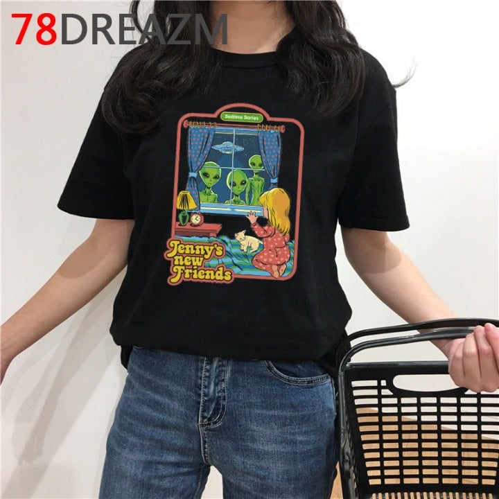2022 Satan Horror T Shirt Women Demon Death Scary Devil Funny T-shirt