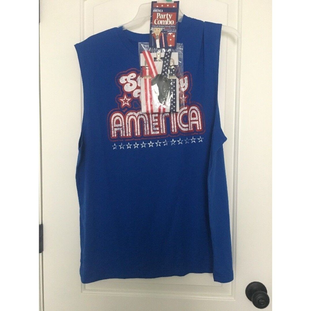2pcs Spirit Of America Men's Party Combo Set U.S. Patriotic Choose Your Size